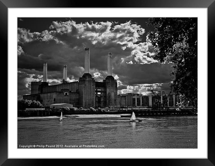 Sailing on the Thames, London Framed Mounted Print by Philip Pound