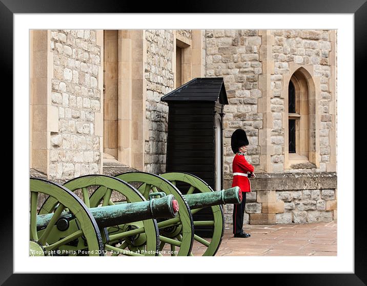 Welsh Guard Tower of London Framed Mounted Print by Philip Pound