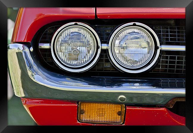 Car Headlamps Framed Print by Philip Pound