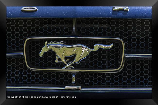 Ford Mustang Car Framed Print by Philip Pound