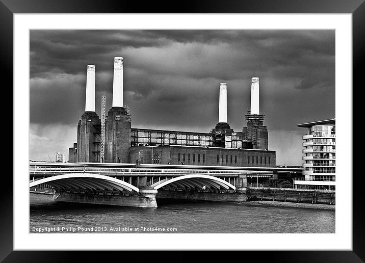 London Battersea Power Station Framed Mounted Print by Philip Pound