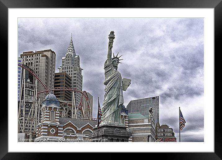 Las Vegas New York Style Framed Mounted Print by Philip Pound