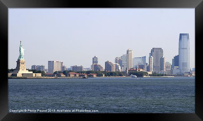 New Jersey Statue of Liberty Framed Print by Philip Pound