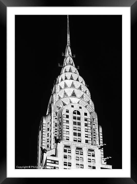 New York Chrysler Building Framed Mounted Print by Philip Pound