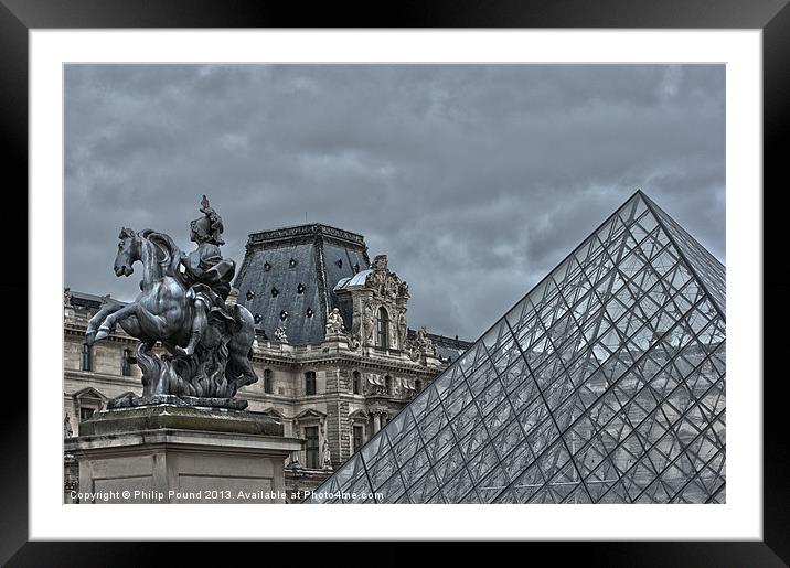 Louvre Museum Paris France Framed Mounted Print by Philip Pound