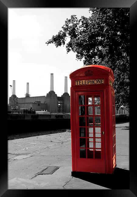 Red Phone Box in Chelsea Framed Print by Philip Pound