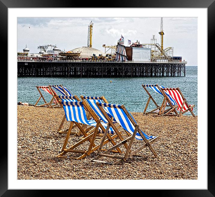 English Seaside - Brighton Beach Framed Mounted Print by Philip Pound