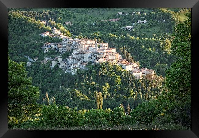 Preci Village in Umbria Italy Framed Print by Philip Pound