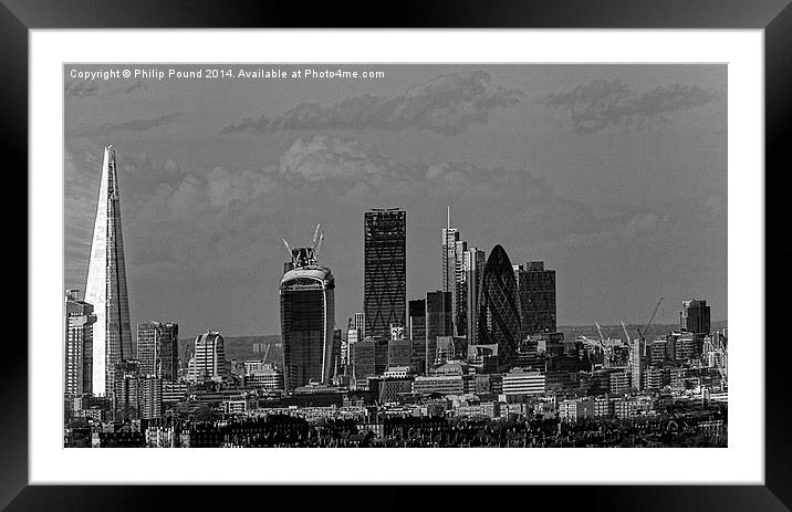 City of London Skyline Framed Mounted Print by Philip Pound