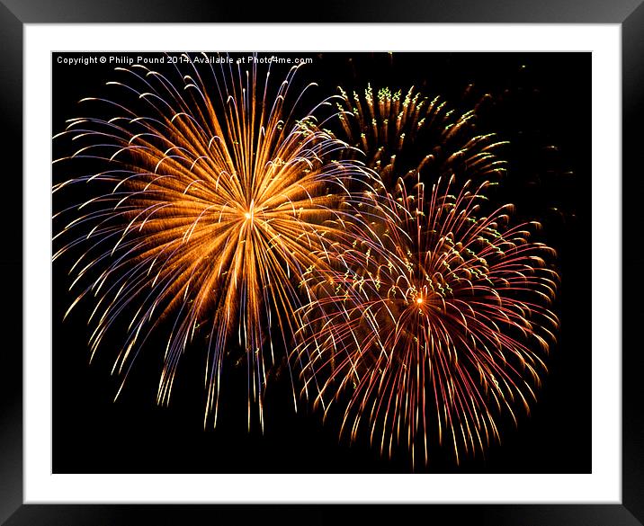  Fireworks in the sky Framed Mounted Print by Philip Pound