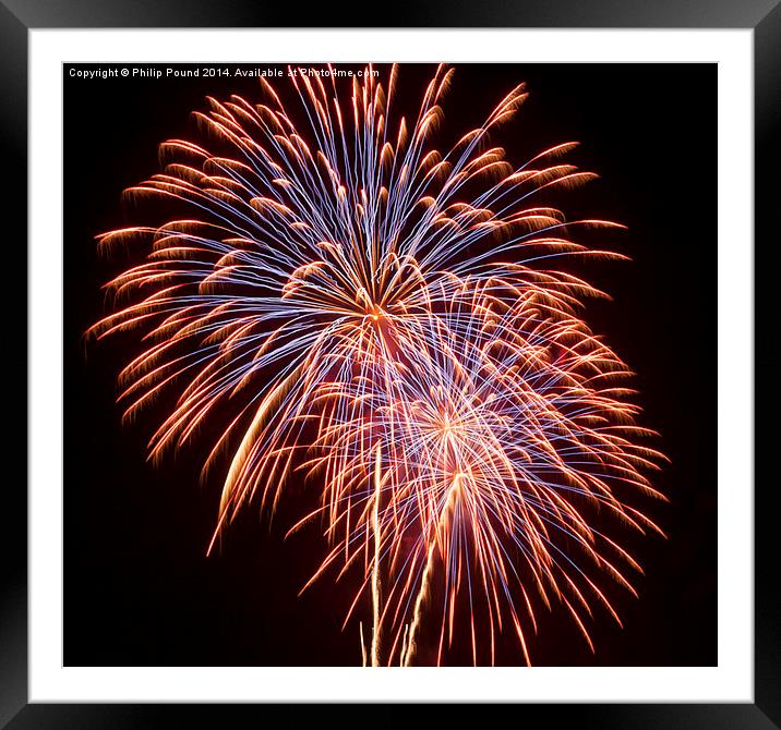  Fireworks in the Sky Framed Mounted Print by Philip Pound