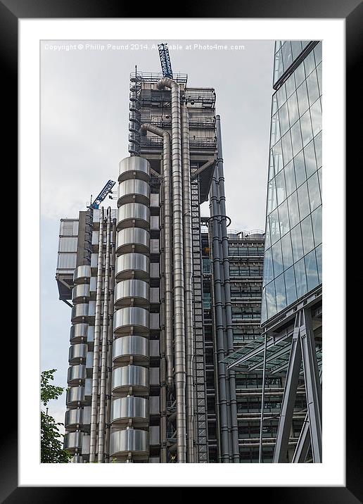  Lloyds Building in London Framed Mounted Print by Philip Pound