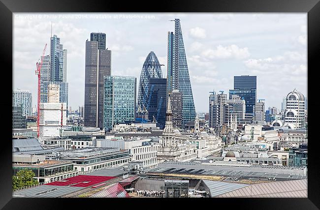  City of London from the top of St Paul's Cathedra Framed Print by Philip Pound
