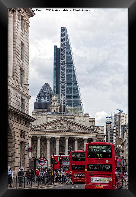  Rush hour in the City of London Framed Print by Philip Pound