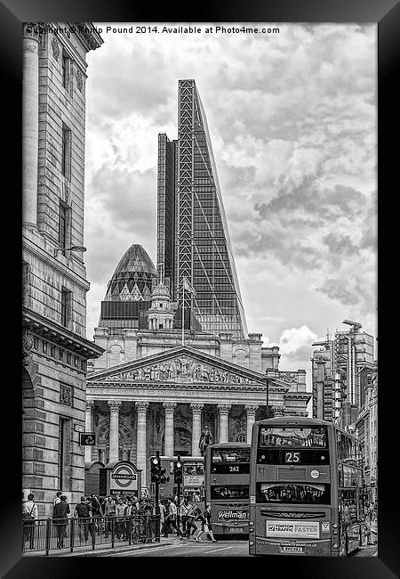  The Rush Hour in the City of London Framed Print by Philip Pound