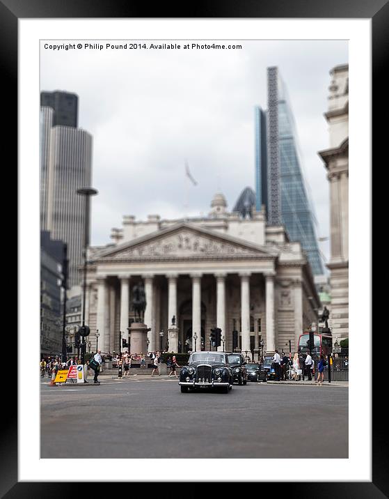  Rolls Royce in the City of London Framed Mounted Print by Philip Pound