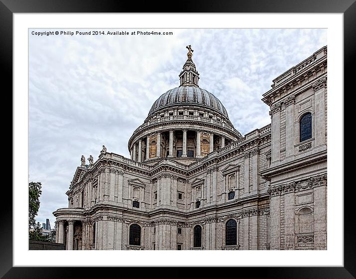  St Paul's Cathedral and the Cheesegrater Framed Mounted Print by Philip Pound