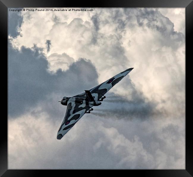  Avro Vulcan Bomber in Flight Framed Print by Philip Pound