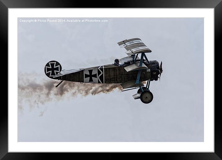  World War One Fokker DR1 403 Triplane Replica Pla Framed Mounted Print by Philip Pound