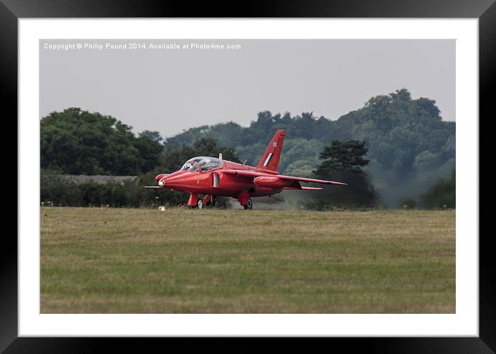  RAF Red Arrows Jet Preparing for Take Off Framed Mounted Print by Philip Pound