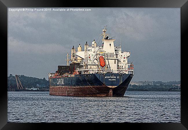  Ship in Havana Harbour Framed Print by Philip Pound