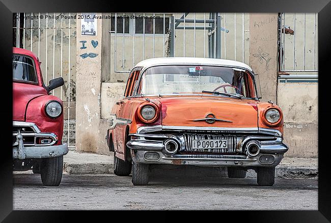  Colourful cars in Cuba Framed Print by Philip Pound