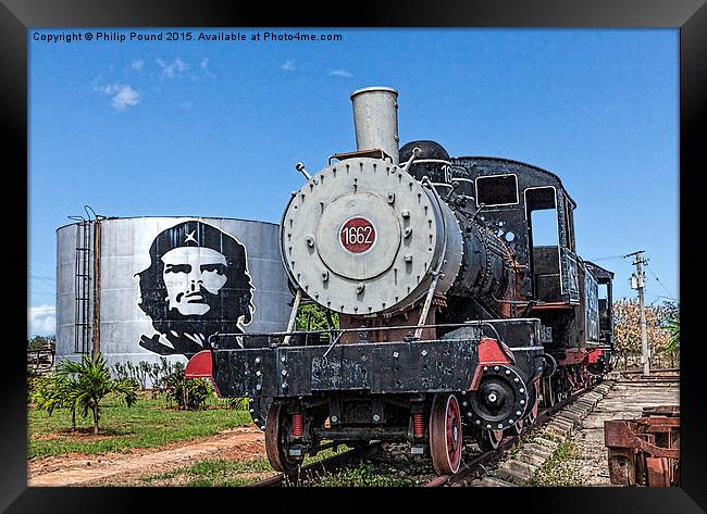  Steam Train at Sugar Cane Mill in Cuba Framed Print by Philip Pound