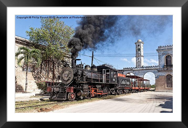  Steam Engine in Cuba Framed Mounted Print by Philip Pound
