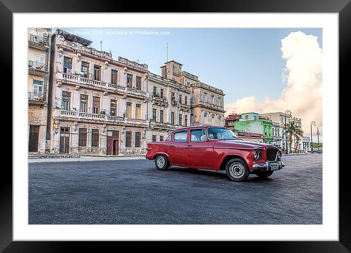  Malecon in Havana Cuba Framed Mounted Print by Philip Pound