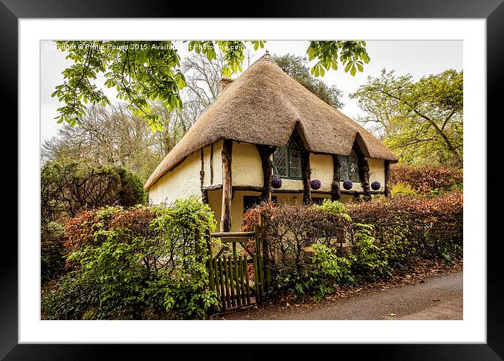  Thatched Cottage in Devon England Framed Mounted Print by Philip Pound