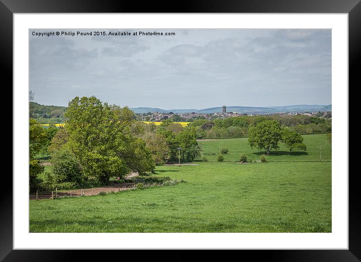  Ludlow from Tinkers' Hill Framed Mounted Print by Philip Pound
