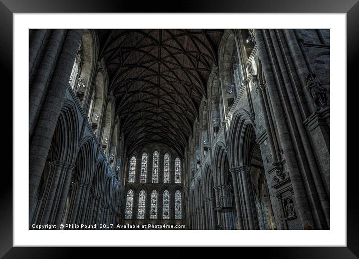 Ceiling at Ripon Cathedral Framed Mounted Print by Philip Pound