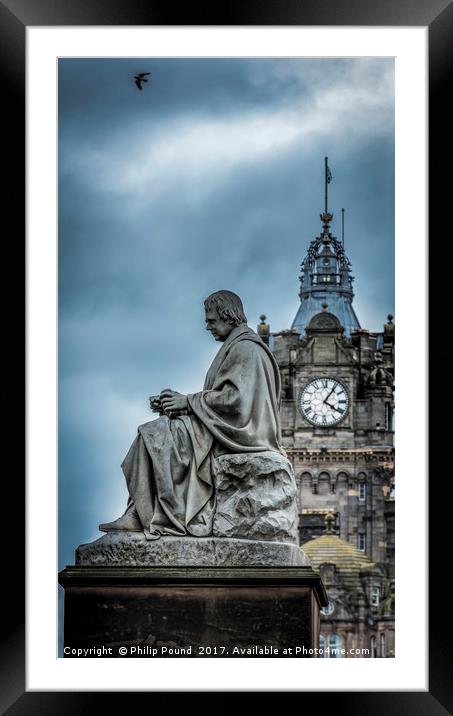 Scott Statue in Edinburgh Framed Mounted Print by Philip Pound