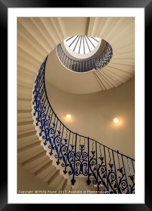 Spiral Staircase Portrait Framed Mounted Print by Philip Pound