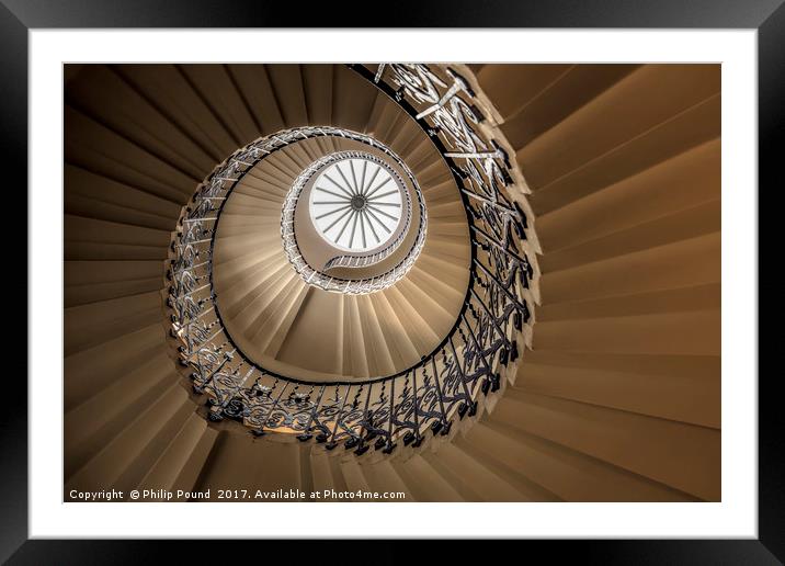 Spiral Staircase Landscape Framed Mounted Print by Philip Pound