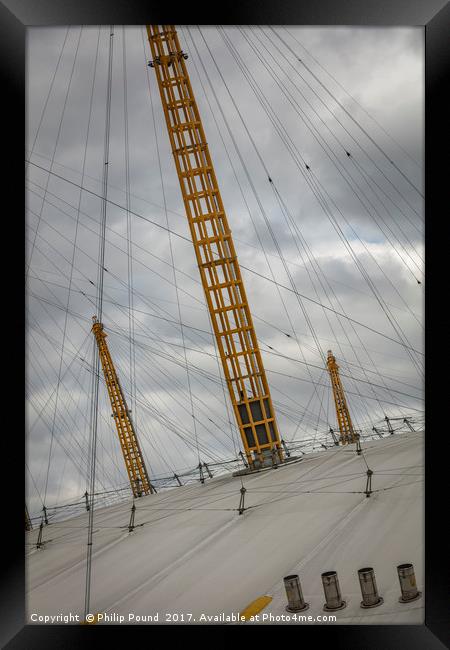 O2 Arena Roof Framed Print by Philip Pound