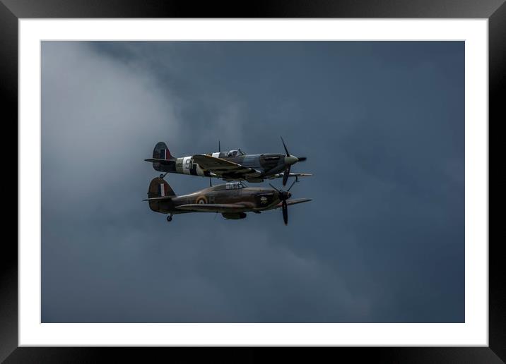       Spitfires flying in the sky Framed Mounted Print by Philip Pound