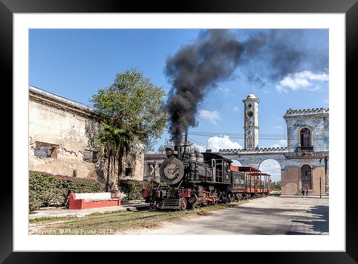 Cuba Steam Locomotive Framed Mounted Print by Philip Pound
