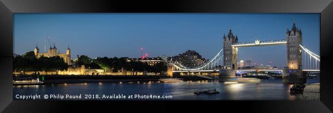 London at night Framed Print by Philip Pound