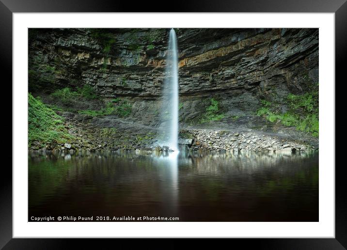 Waterfall Framed Mounted Print by Philip Pound