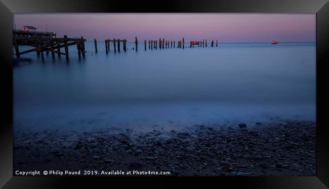 Swanage Beach in Dorset Framed Print by Philip Pound