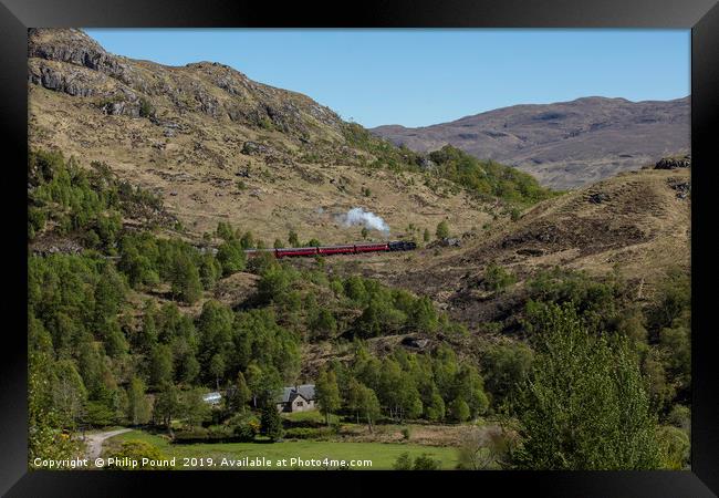 Jacobite Steam Train at Glenfinnan Viaduct Framed Print by Philip Pound