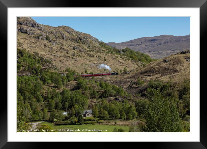 Jacobite Steam Train at Glenfinnan Viaduct Framed Mounted Print by Philip Pound