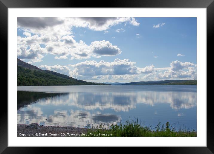 Reflections in Loch Rannoch Framed Mounted Print by Derek Corner