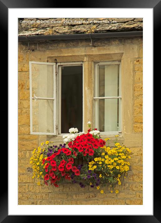 The Window Box Framed Mounted Print by Derek Corner