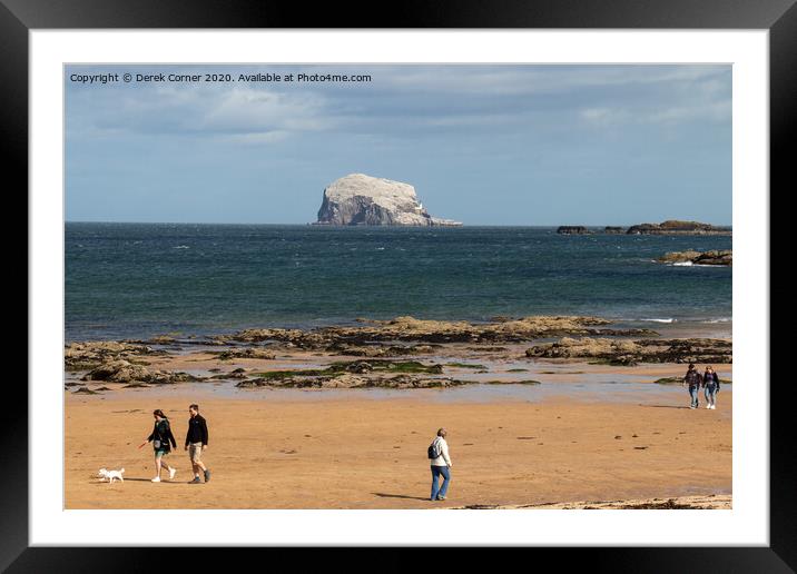 Bass Rock from North Berwick Framed Mounted Print by Derek Corner