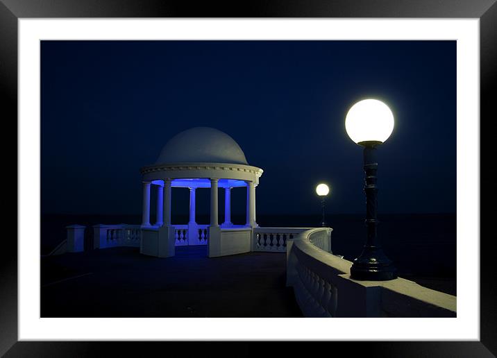 Bexhill Colonnade in Blue Framed Mounted Print by mark leader