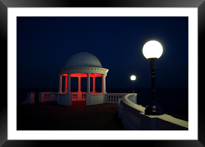 Bexhill Colonnade in Red Framed Mounted Print by mark leader