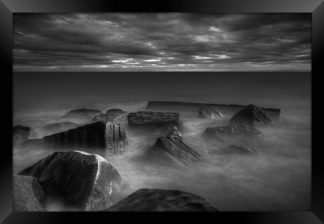 Rocky shore Framed Print by mark leader