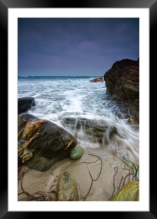 Rising tide at Horseley Cove Framed Mounted Print by mark leader